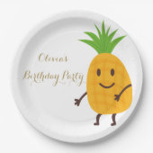Summer Party Ananas Tropical Birthday Party Pappteller (Vorderseite)