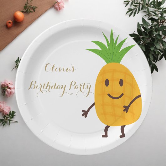 Summer Party Ananas Tropical Birthday Party Pappteller