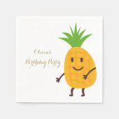 Summer Party Ananas Tropical Birthday Party Serviette (Vorderseite)