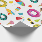 Summer Party Beach Pool Fun Muster Geschenkpapier (Ecke)
