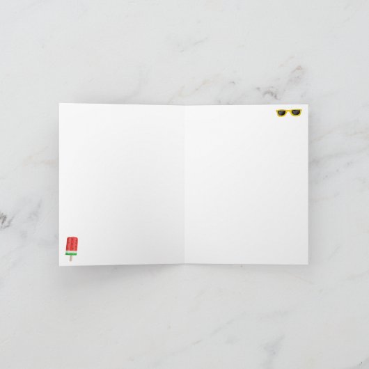 Summer Party Beach Pool Fun Muster Karte (Innenseite)