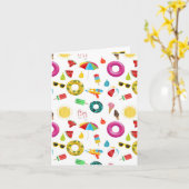 Summer Party Beach Pool Fun Muster Karte (Gelbe Blume)