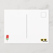 Summer Party Beach Pool Fun Muster Postkarte (Rückseite)