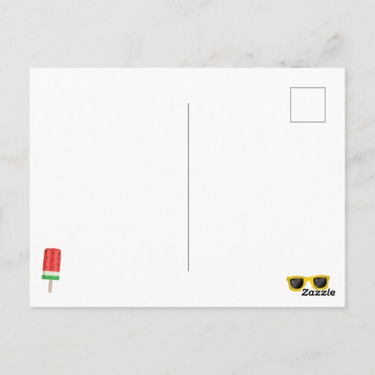 Summer Party Beach Pool Fun Muster Postkarte (Rückseite)