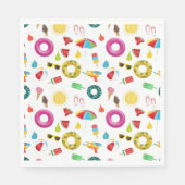 Summer Party Beach Pool Fun Muster Serviette (Vorderseite)