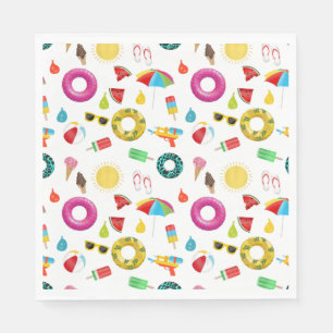 Summer Party Beach Pool Fun Muster Serviette