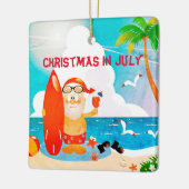 Summer Party Beach Weihnachten im Juli Keramikornament (Links)