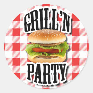 Summer Party Cookout Einladung Umschlag Sticker