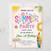 Summer Party Einladung (Vorderseite)