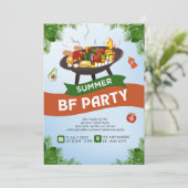 Summer Party Einladung (Stehend Vorderseite)