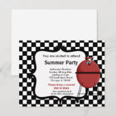 Summer Party Einladung (Vorne/Hinten)