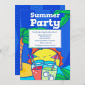 Summer Party Einladung (Vorne/Hinten)