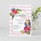 Summer Party Einladung (Stehend Vorderseite)