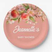 Summer Party Floral Baby Shower Pappteller (Vorderseite)