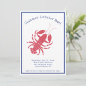 Summer Party Hummer Boil Einladung (Stehend Vorderseite)