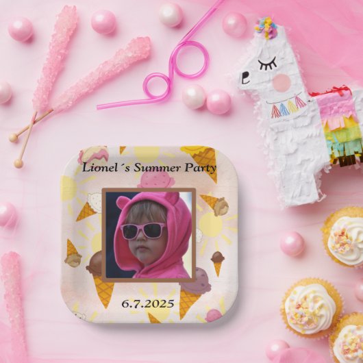 Summer party ice cream pappteller (Party)