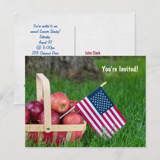 Summer Party laden Postkarte (Vorne/Hinten)