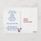 Summer Party laden Postkarte (Rückseite)