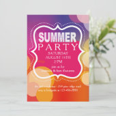 Summer Party Marquee Einladung (Stehend Vorderseite)