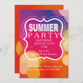 Summer Party Marquee Einladung (Vorne/Hinten)