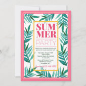 Summer Party Palms Einladung (Vorderseite)