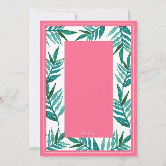 Summer Party Palms Einladung (Rückseite)