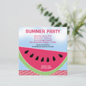 Summer Party Picnic Watermelon 5x5 Zoll Einladung (Stehend Vorderseite)