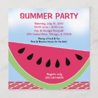 Summer Party Picnic Watermelon 5x5 Zoll