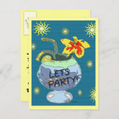 Summer Party Postcard Einladungspostkarte (Vorne/Hinten)