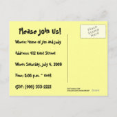 Summer Party Postcard Einladungspostkarte (Rückseite)