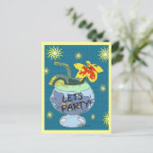 Summer Party Postcard Einladungspostkarte (Stehend Vorderseite)
