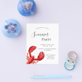 Summer party seafood red lobster budget einladung flyer (Einzeln)