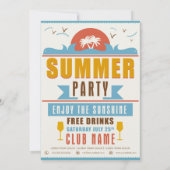 Summer Party Sign - 12x18 Einladung (Rückseite)