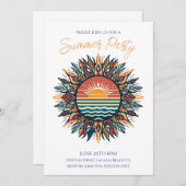 Summer Party - Stammestsonne Einladung (Vorne/Hinten)