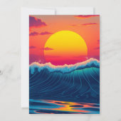 Summer Party Sunset Beach Einladung (Rückseite)