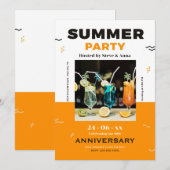 Summer Party Trendy Einladung (Vorne/Hinten)