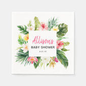 Summer Party Tropical Baby Dusche Papier Napkin Serviette (Vorderseite)