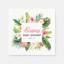 Summer Party Tropical Baby Dusche Papier Napkin Serviette