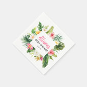 Summer Party Tropical Baby Dusche Papier Napkin Serviette (Ecke)