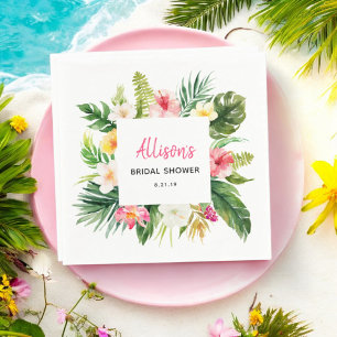 Summer Party Tropical Brautparty Paper Napkin Serviette