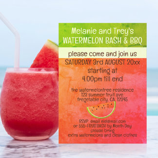 Summer Party Watermelon Bash Einladung