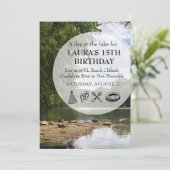 Summer Partys Birthday Wiedersehen Einladung (Stehend Vorderseite)