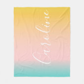 Summer Pastel Gradient | Name des Personalisierten Fleecedecke (Vorderseite)