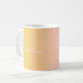Summer Pastel Gradient | Name des Personalisierten Kaffeetasse (Vorderseite Links)
