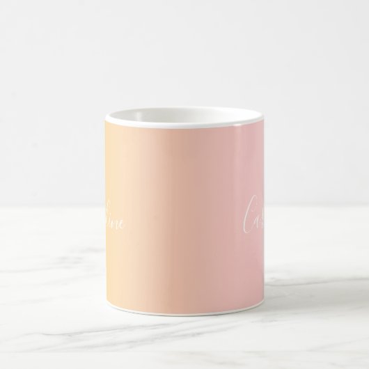 Summer Pastel Gradient | Name des Personalisierten Kaffeetasse (Mittel)