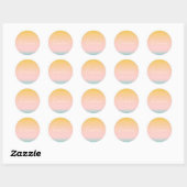 Summer Pastel Gradient | Name des Personalisierten Runder Aufkleber (Blatt)
