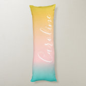 Summer Pastel Gradient | Name des Personalisierten Seitenschläferkissen (Rückseite (Vertikal))