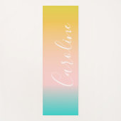 Summer Pastel Gradient | Name des Personalisierten Yogamatte (Vorderseite)