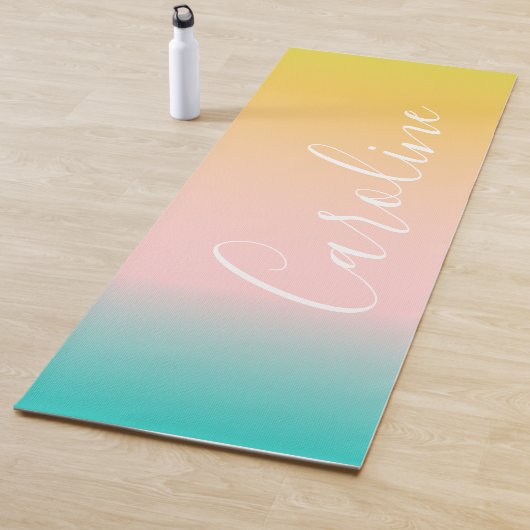 Summer Pastel Gradient | Name des Personalisierten Yogamatte (Beispiel)