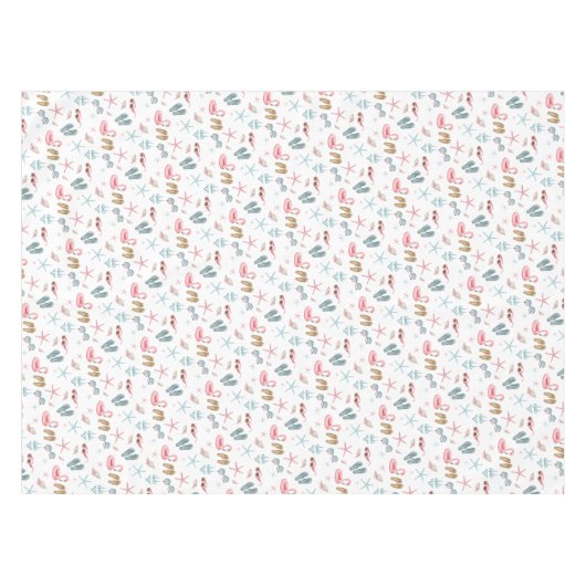 Summer Pattern Beach Tischdecke (Vorderseite (Horizontal))